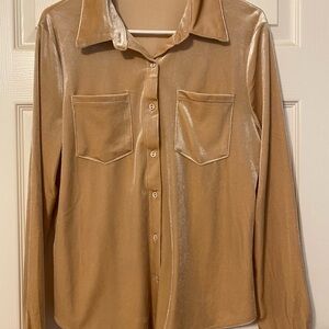 12th Tribe Velvet Button Down Shirt